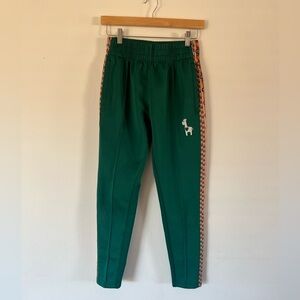 YEMA Classic Track Pants In Addis Green Abyssinian Angel Motif Size Small